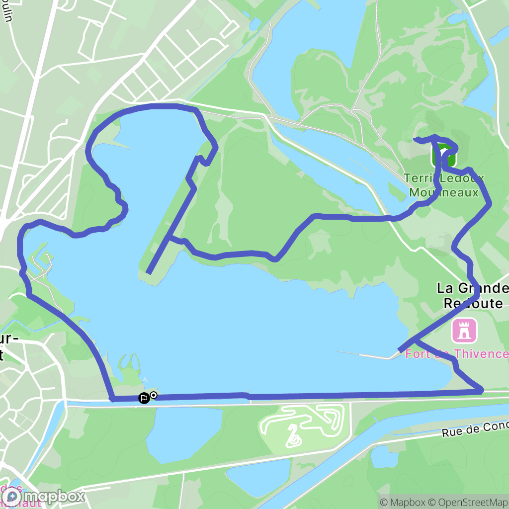 Condé-sur-l'Escaut : carte du parcours de randonnée - France