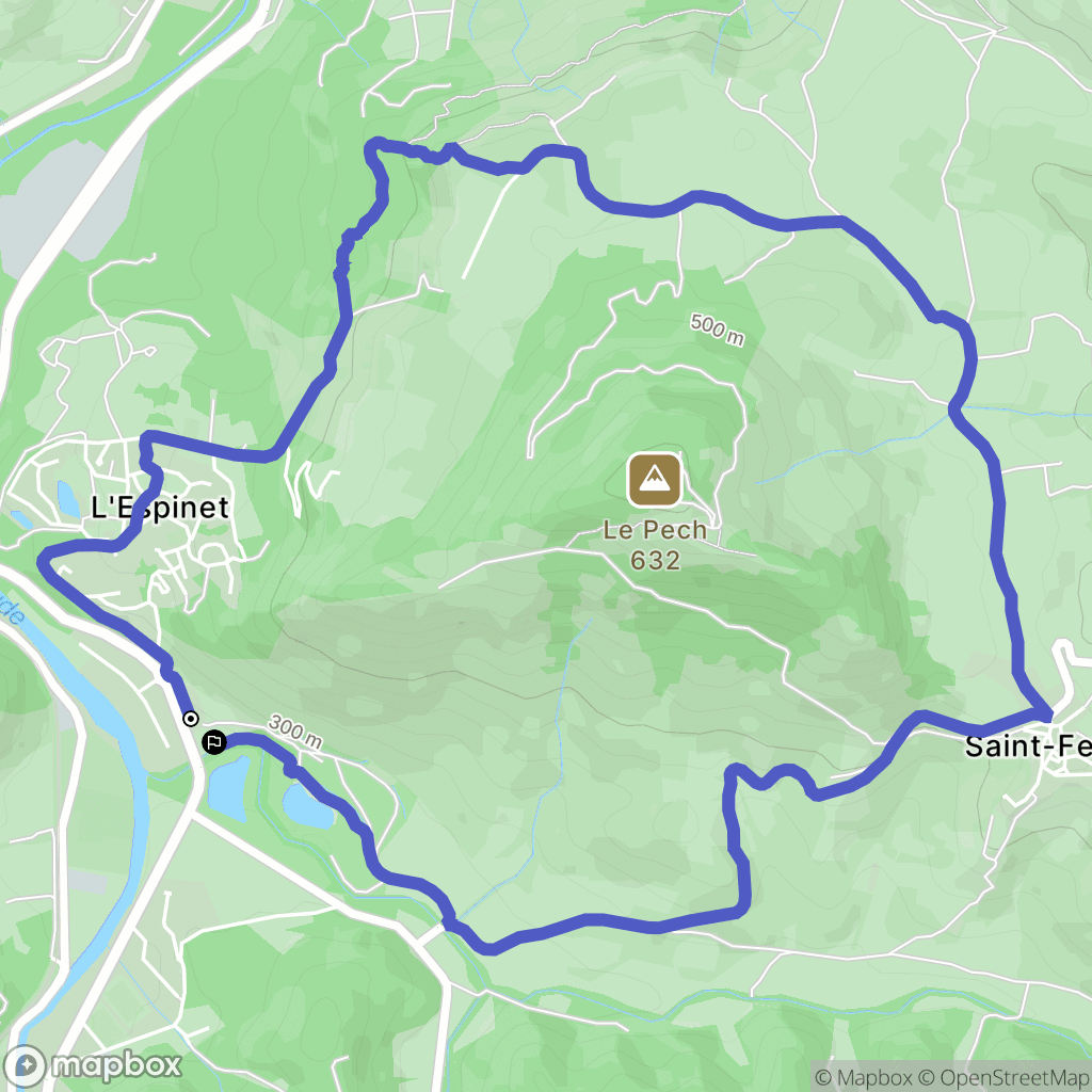 Quillan : carte du parcours de randonnée - France