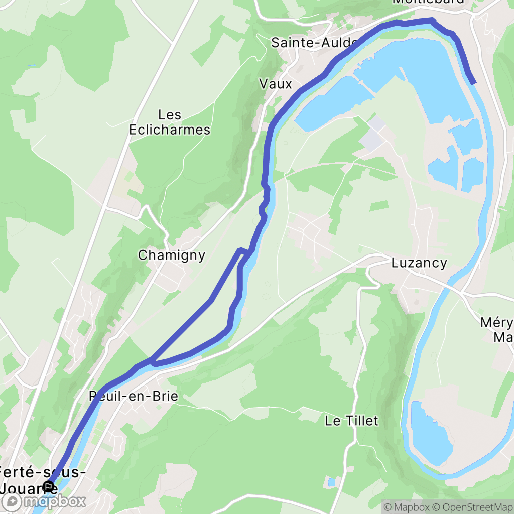 La Ferté-sous-Jouarre : carte du parcours de randonnée - France