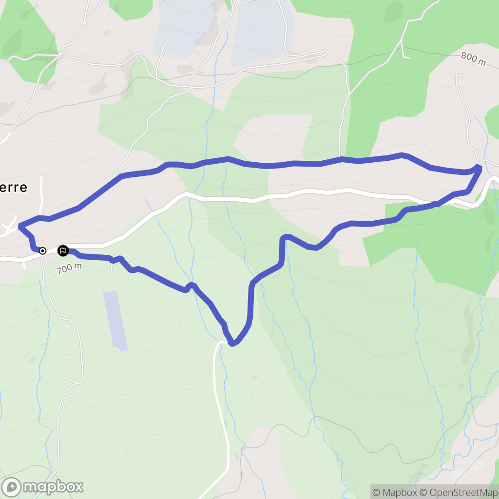 Cruis : carte du parcours de randonnée - France