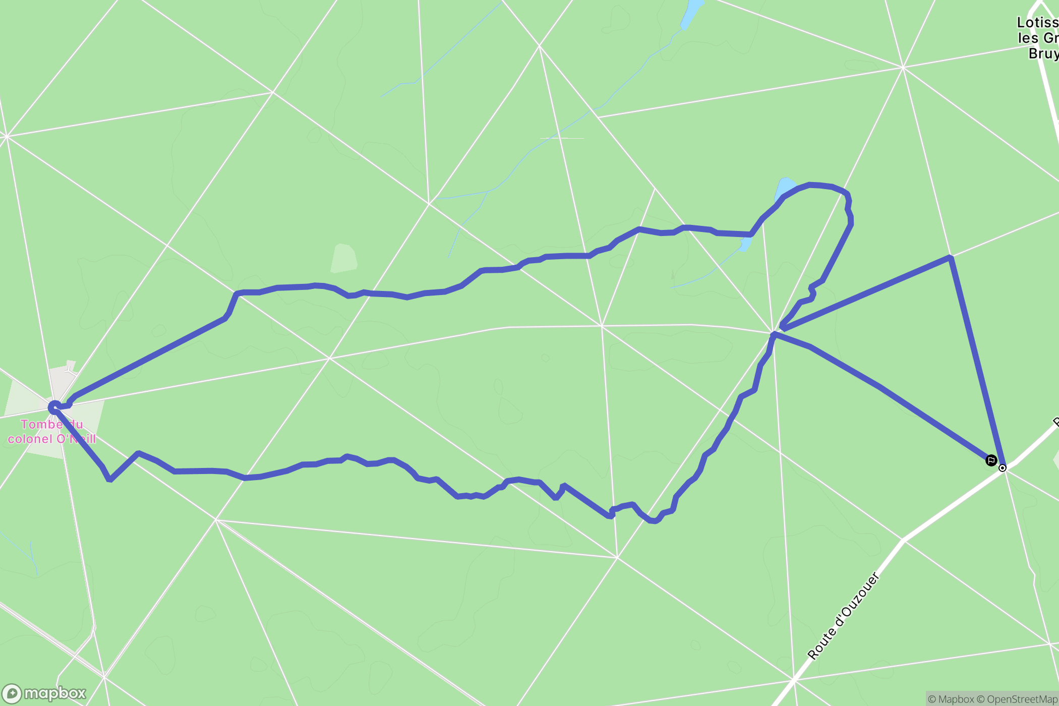 Montereau : carte du parcours de randonnée - France