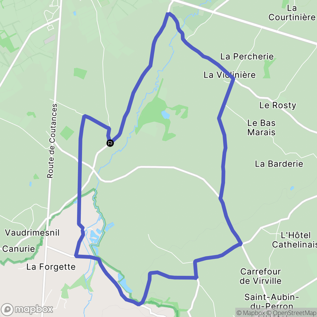 Saint-Sauveur-Villages : carte du parcours de randonnée - France