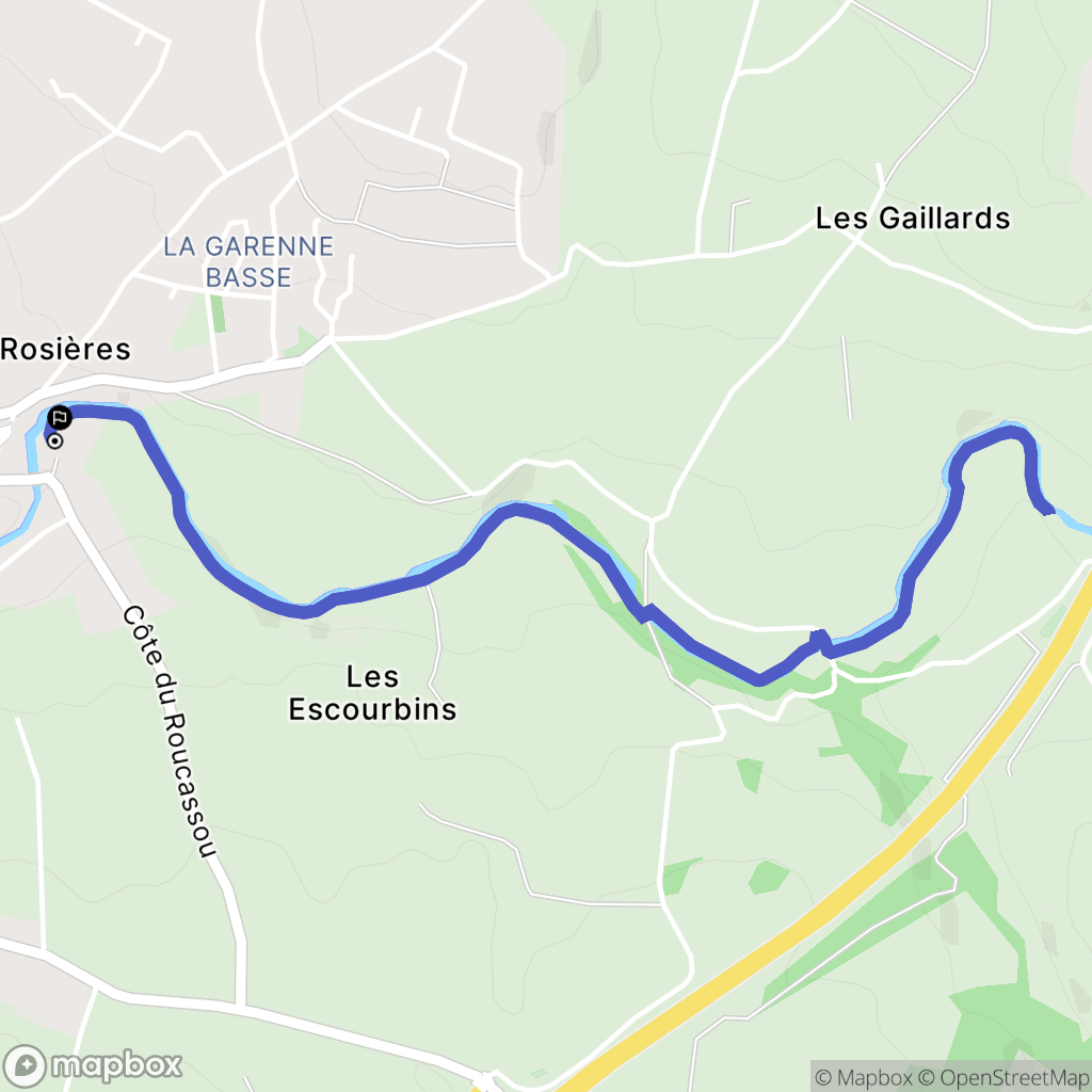 Rosières : carte du parcours de randonnée - France