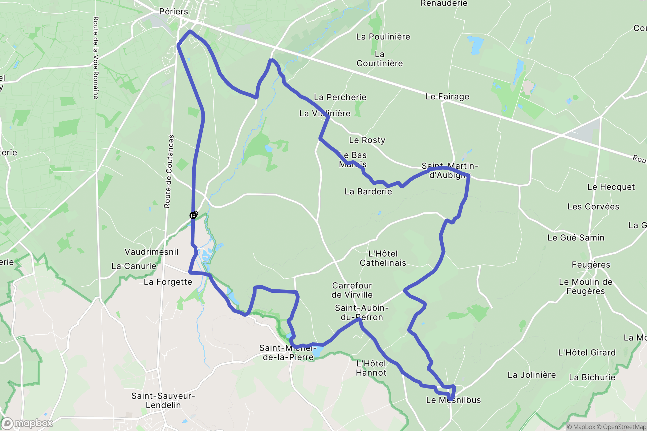 Saint-Sauveur-Villages : carte du parcours de randonnée - France