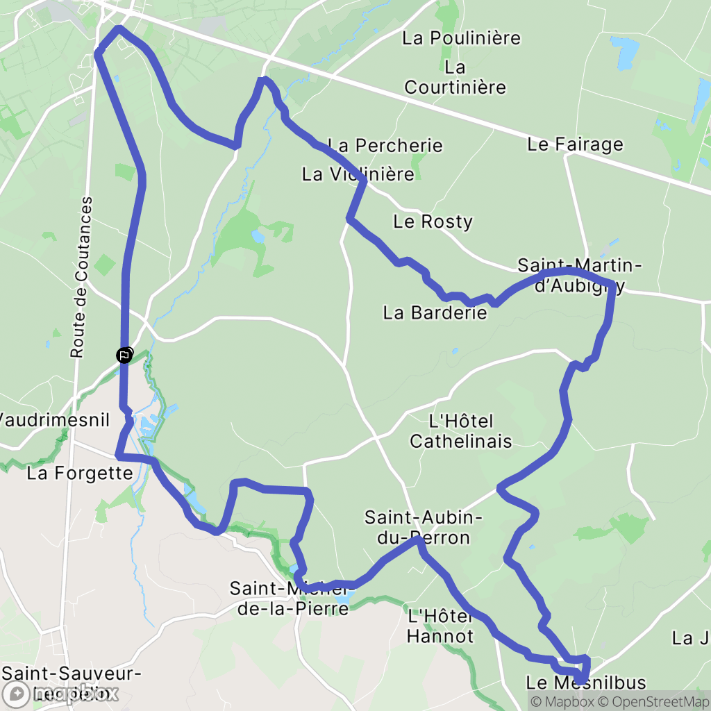 Saint-Sauveur-Villages : carte du parcours de randonnée - France
