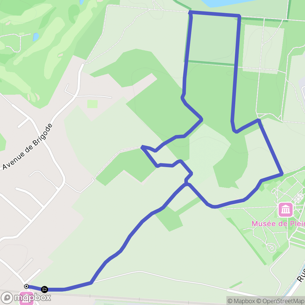 Villeneuve-d'Ascq : carte du parcours de randonnée - France