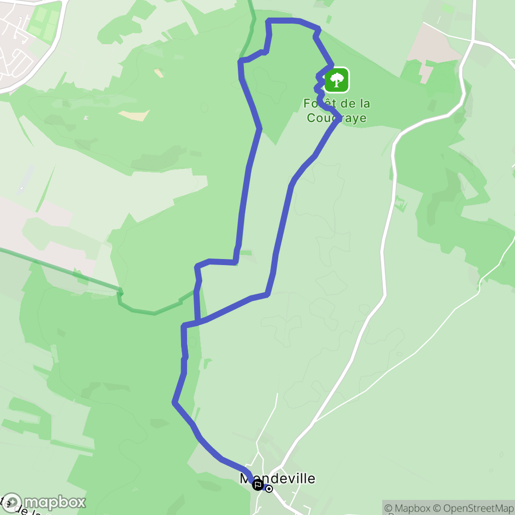 Mondeville : carte du parcours de randonnée - France