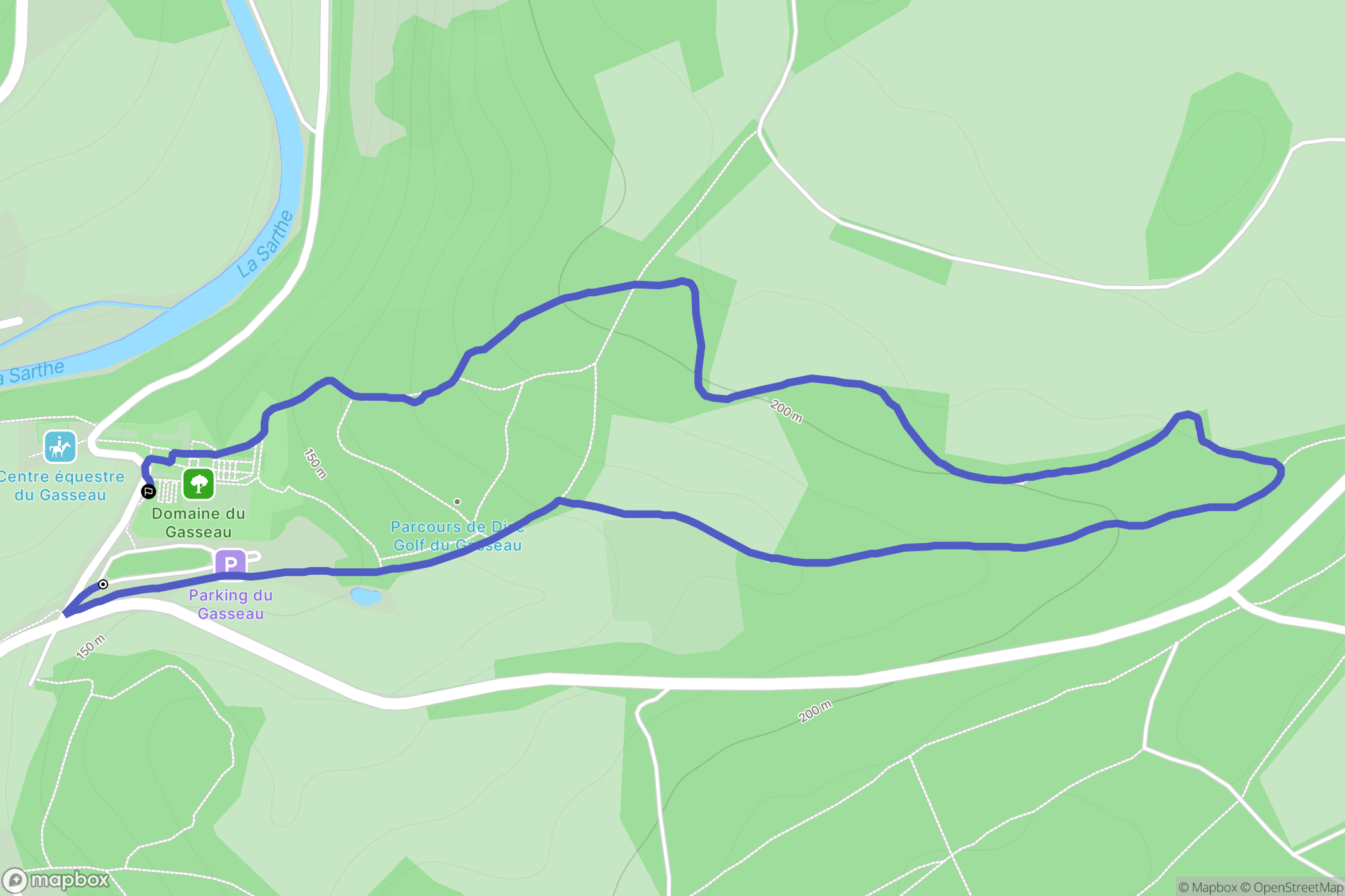 Saint-Léonard-des-Bois : carte du parcours de randonnée - France