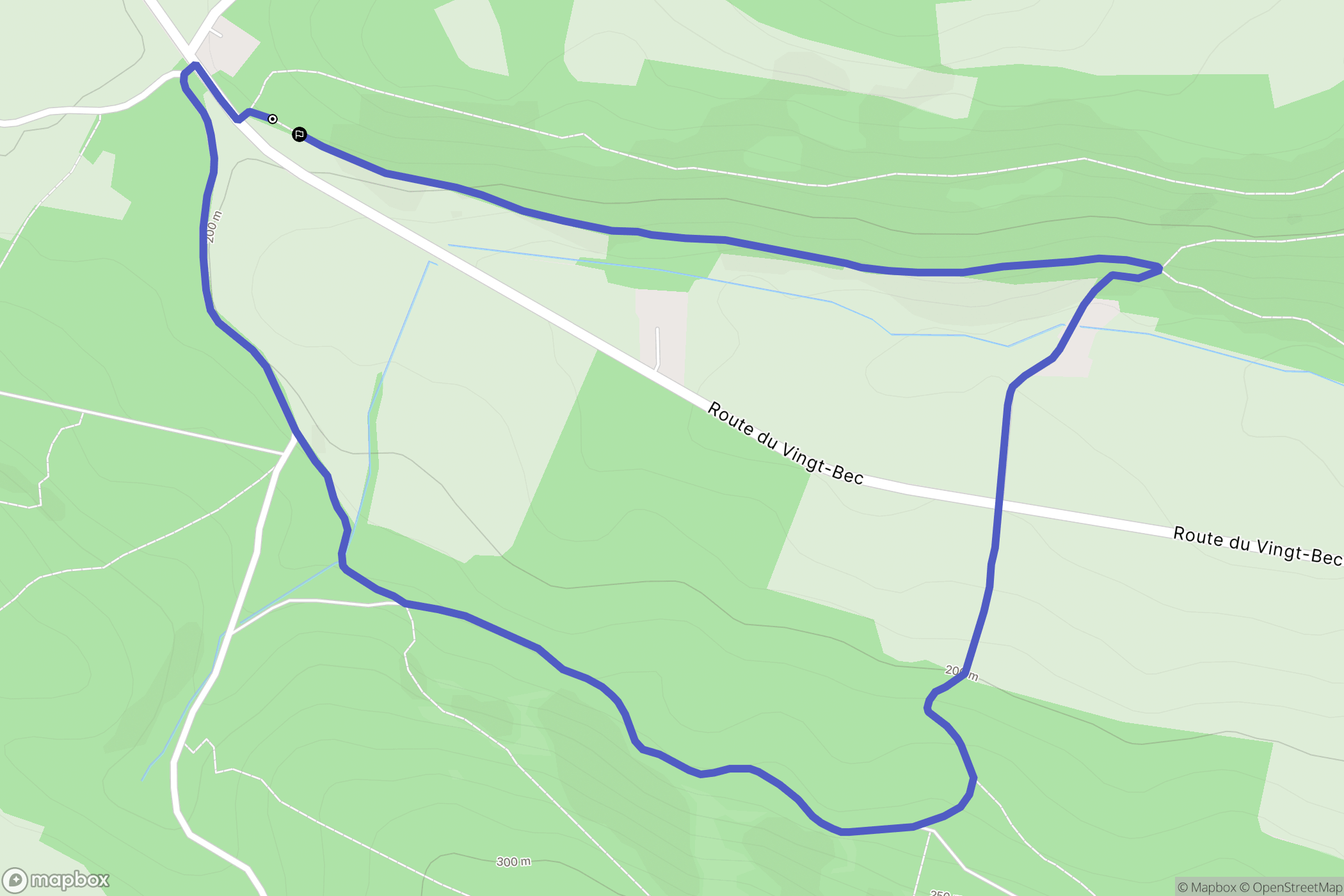 Bonnemaison : carte du parcours de randonnée - France