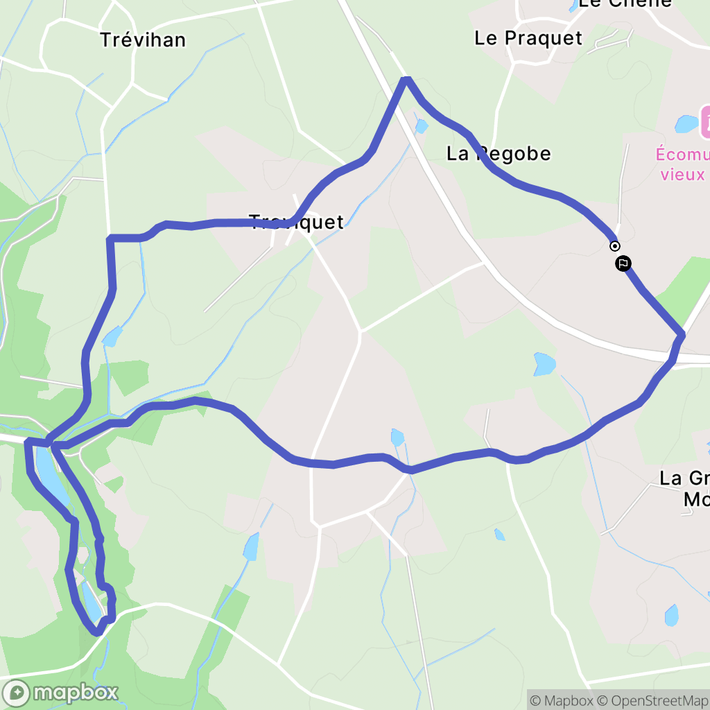 Lizio : carte du parcours de randonnée - France