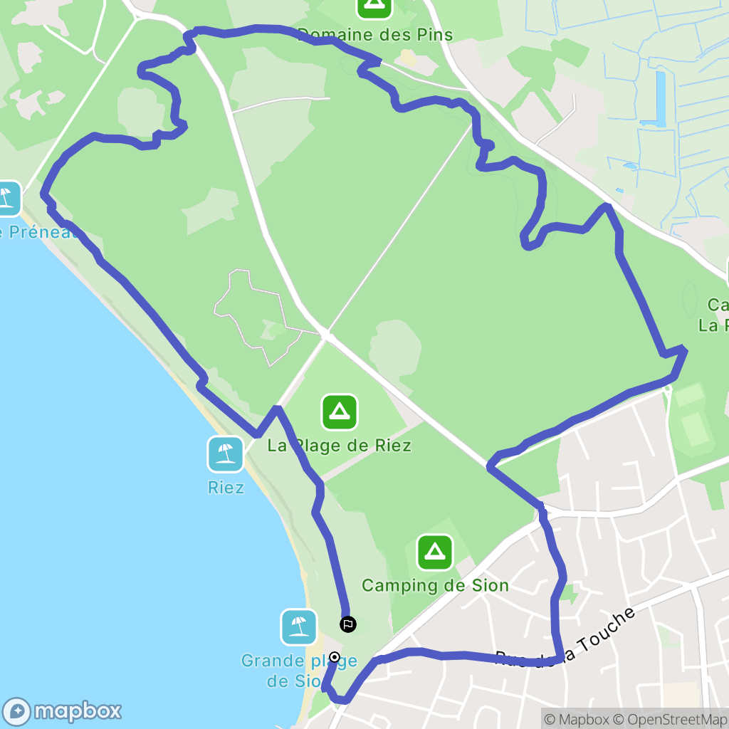 Saint-Hilaire-de-Riez : carte du parcours de randonnée - France