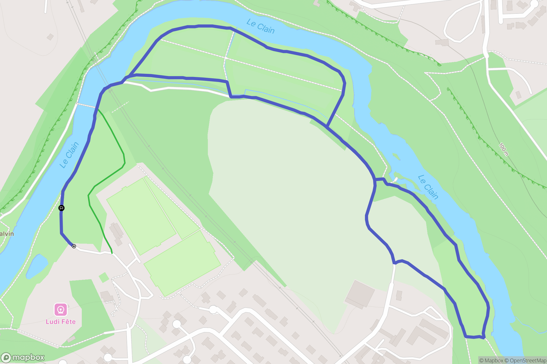Saint-Benoît : carte du parcours de randonnée - France