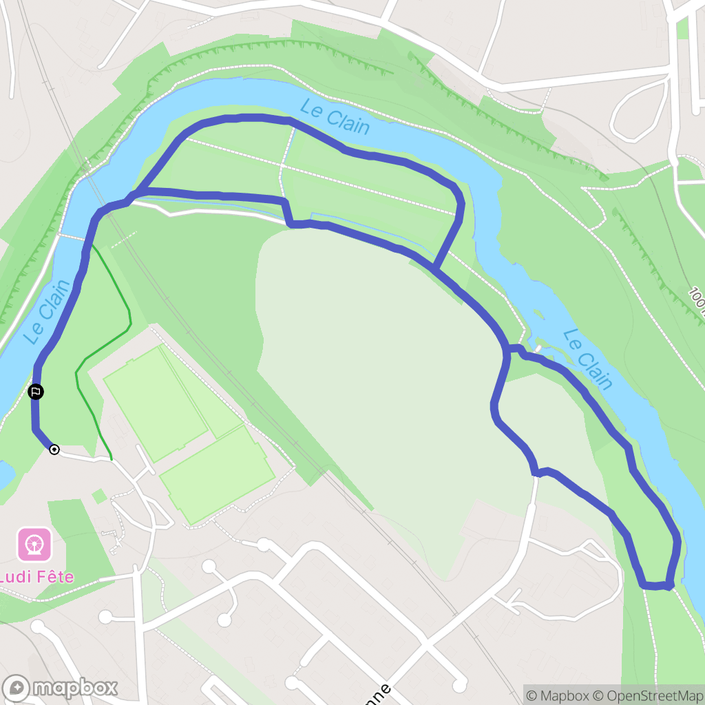 Saint-Benoît : carte du parcours de randonnée - France