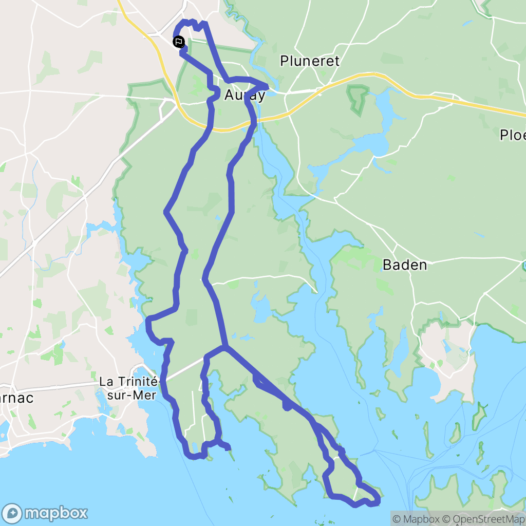 Brech : carte du parcours de randonnée - France