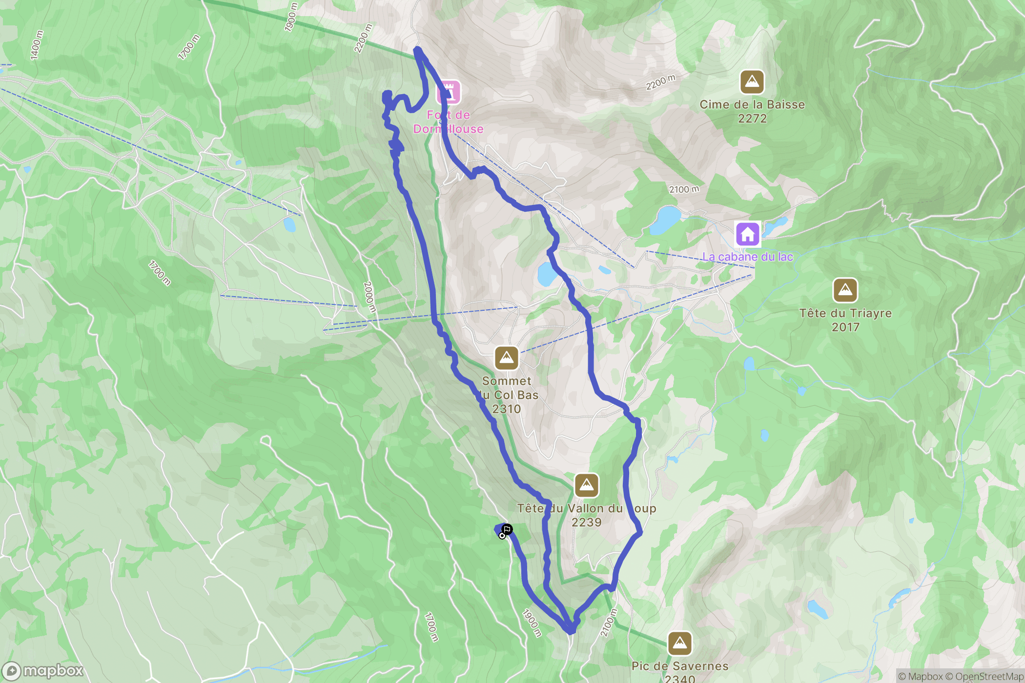 Seyne : carte du parcours de randonnée - France