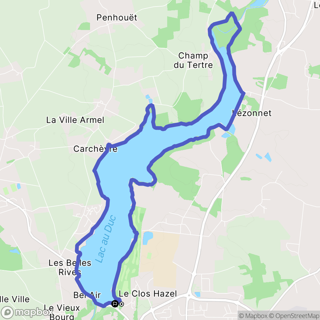 Ploërmel : carte du parcours de randonnée - France