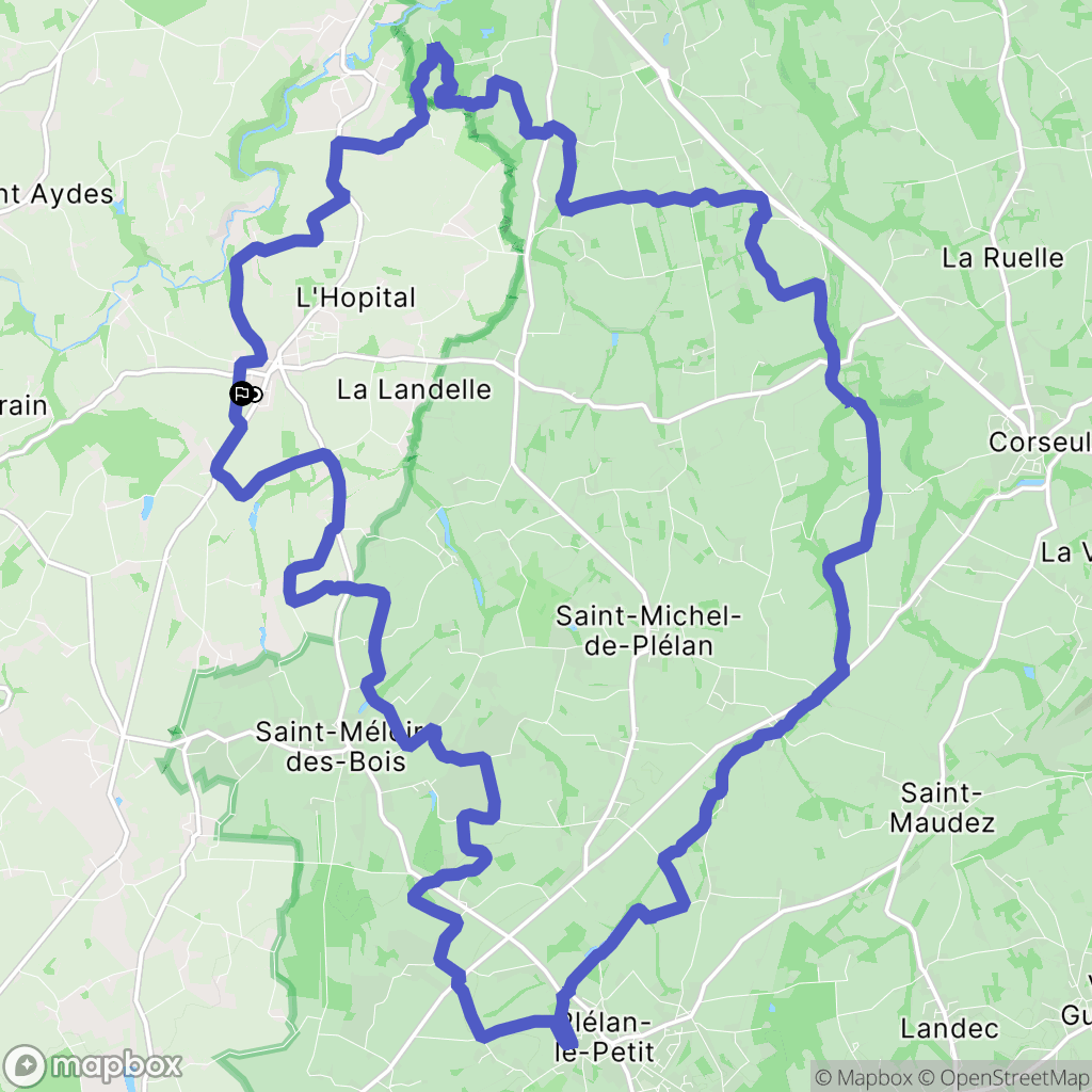 Bourseul : carte du parcours de randonnée - France
