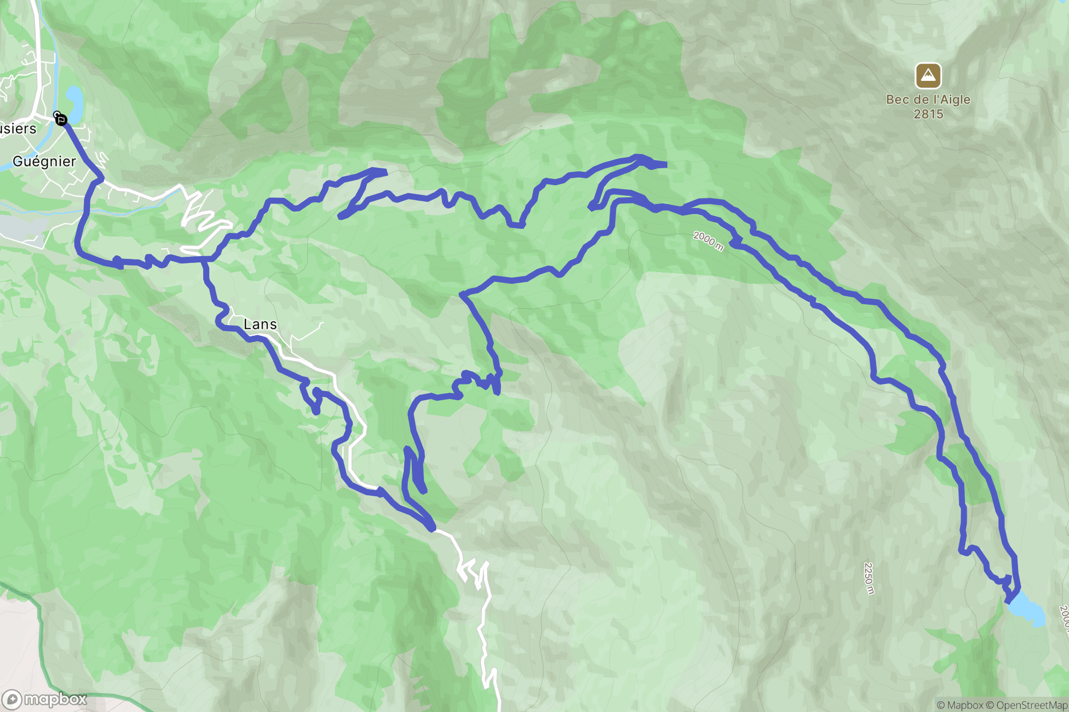 Jausiers: routekaart voor buitenactiviteiten - France