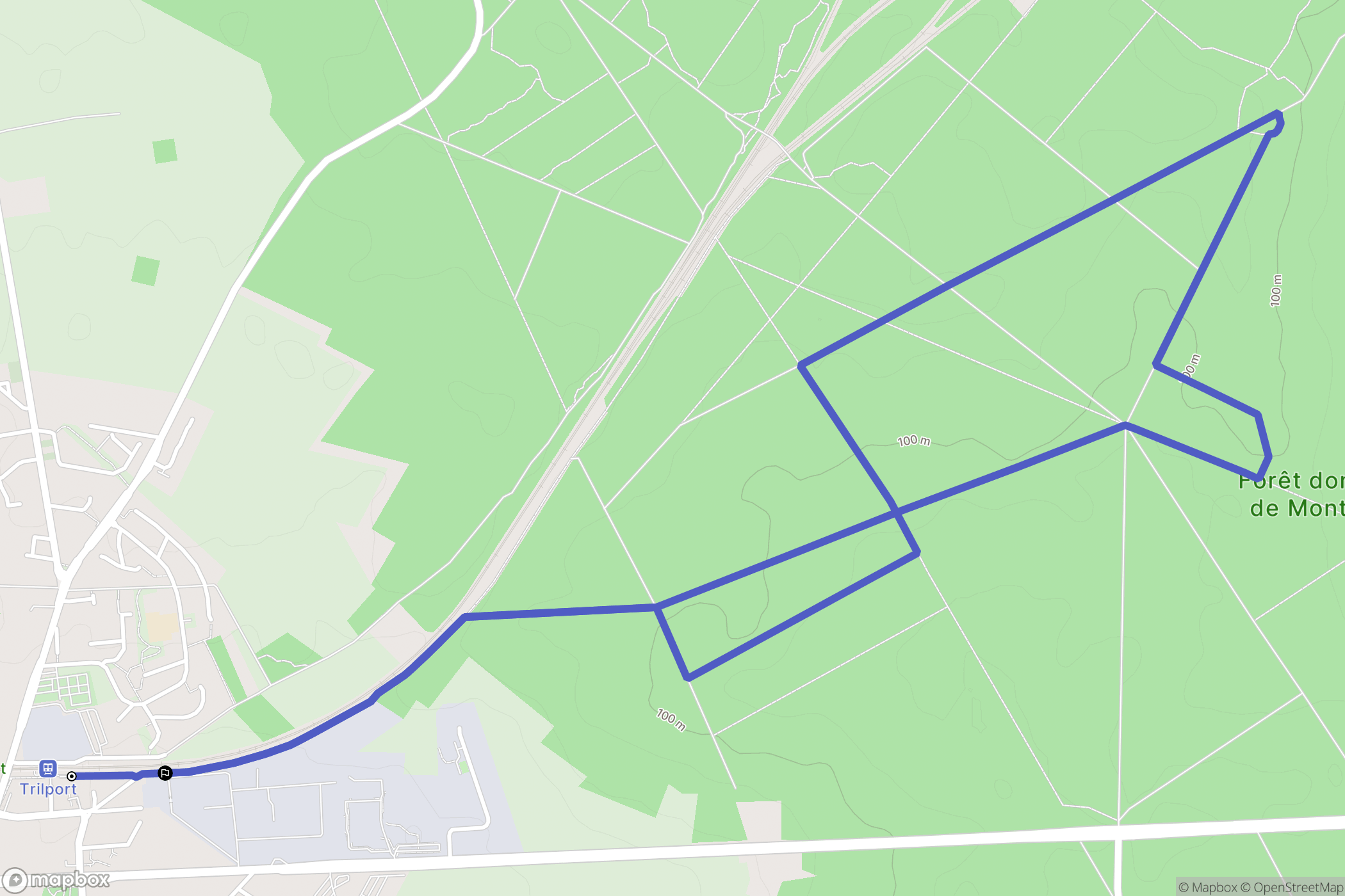 Trilport : carte du parcours de randonnée - France