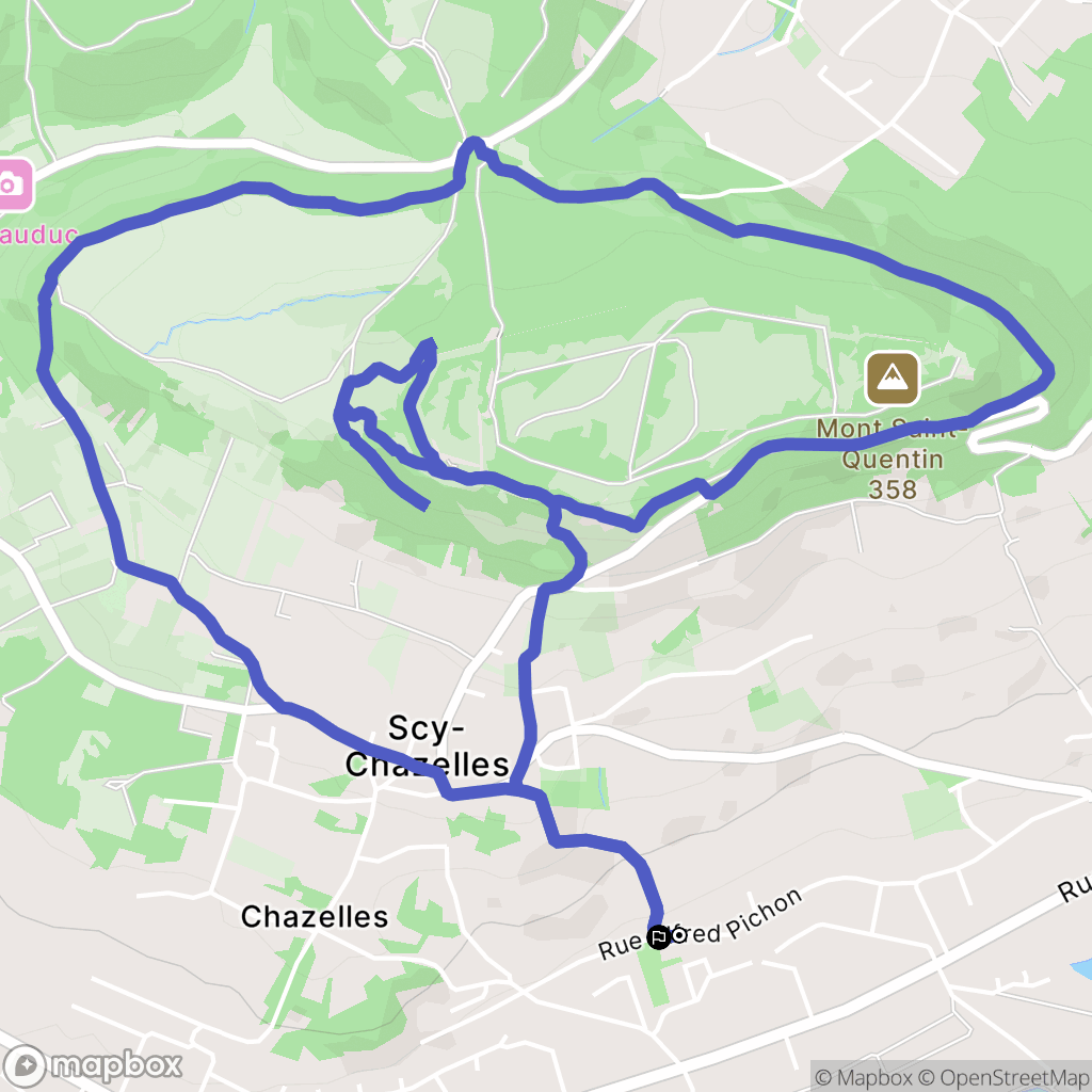 Scy-Chazelles : carte du parcours de randonnée - France