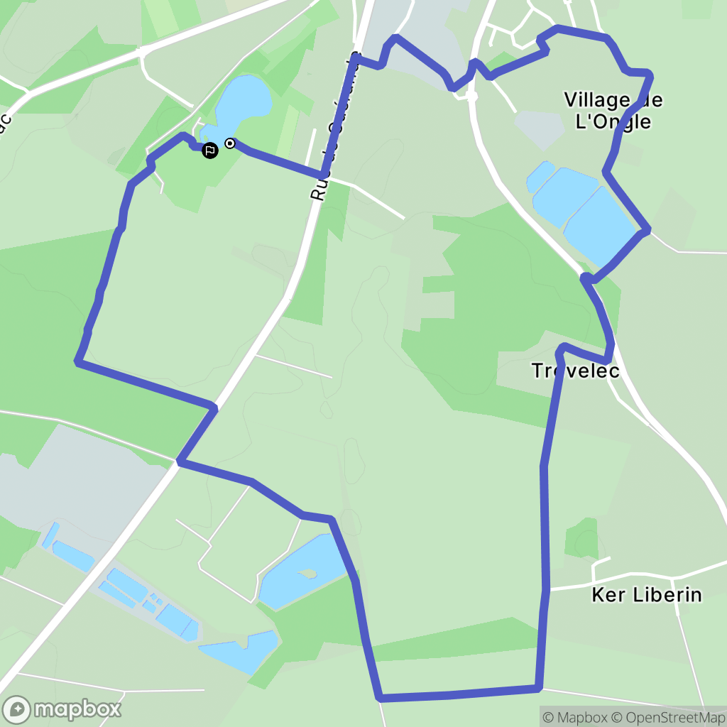 Herbignac : carte du parcours de randonnée - France