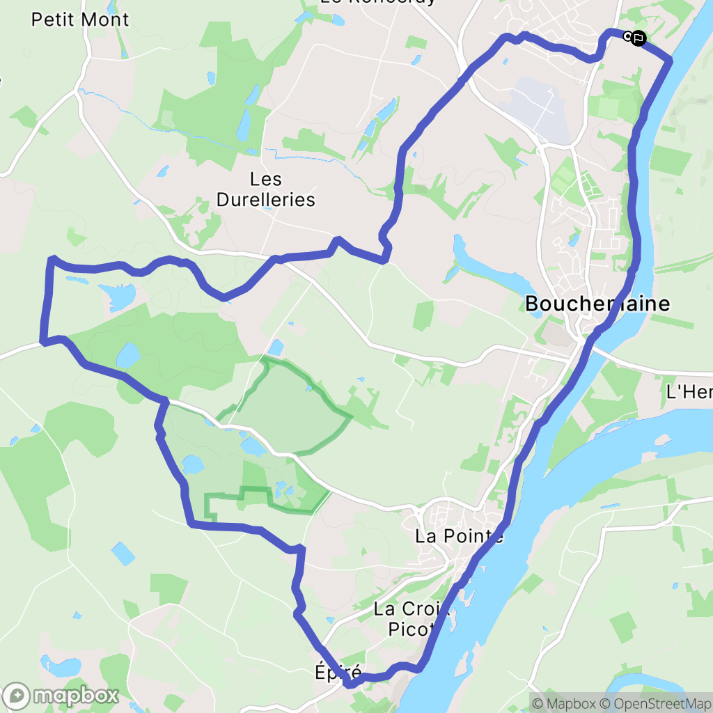 Bouchemaine : carte du parcours de randonnée - France