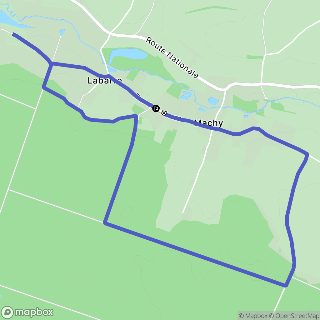 Machy : carte du parcours de randonnée - France