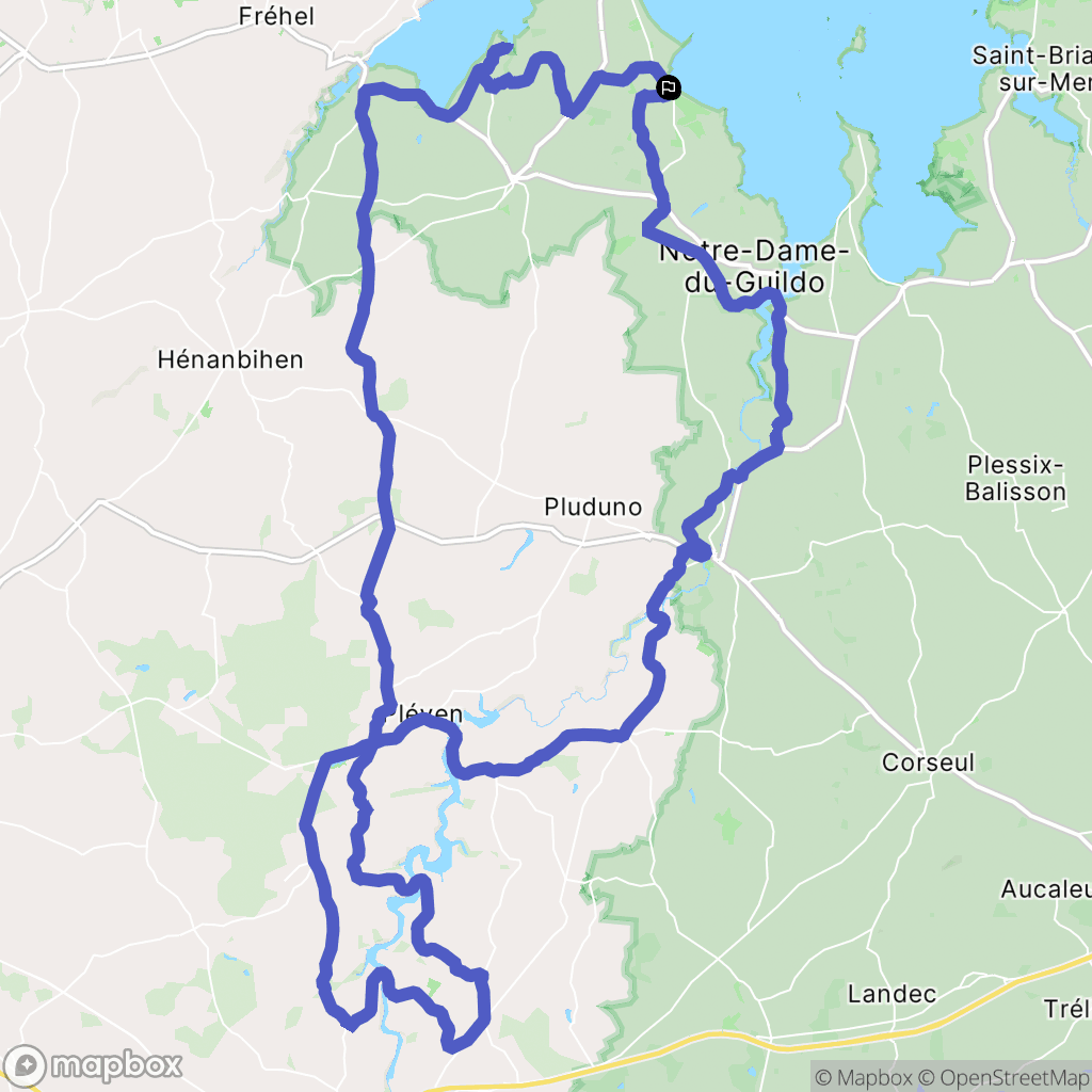 Saint-Cast-le-Guildo : carte du parcours de randonnée - France
