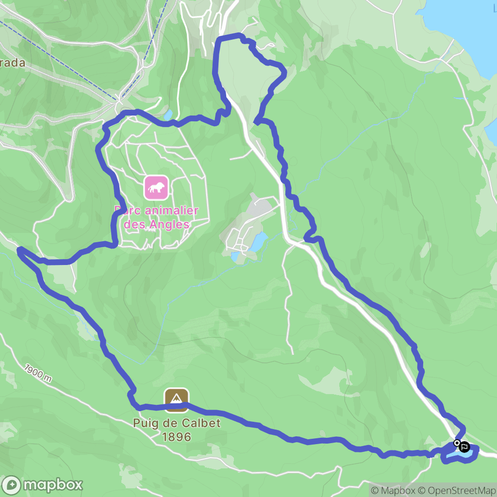 La Llagonne : carte du parcours de randonnée - France