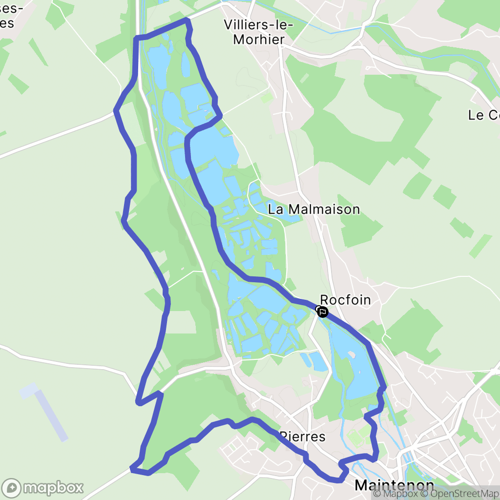 Pierres : carte du parcours de randonnée - France