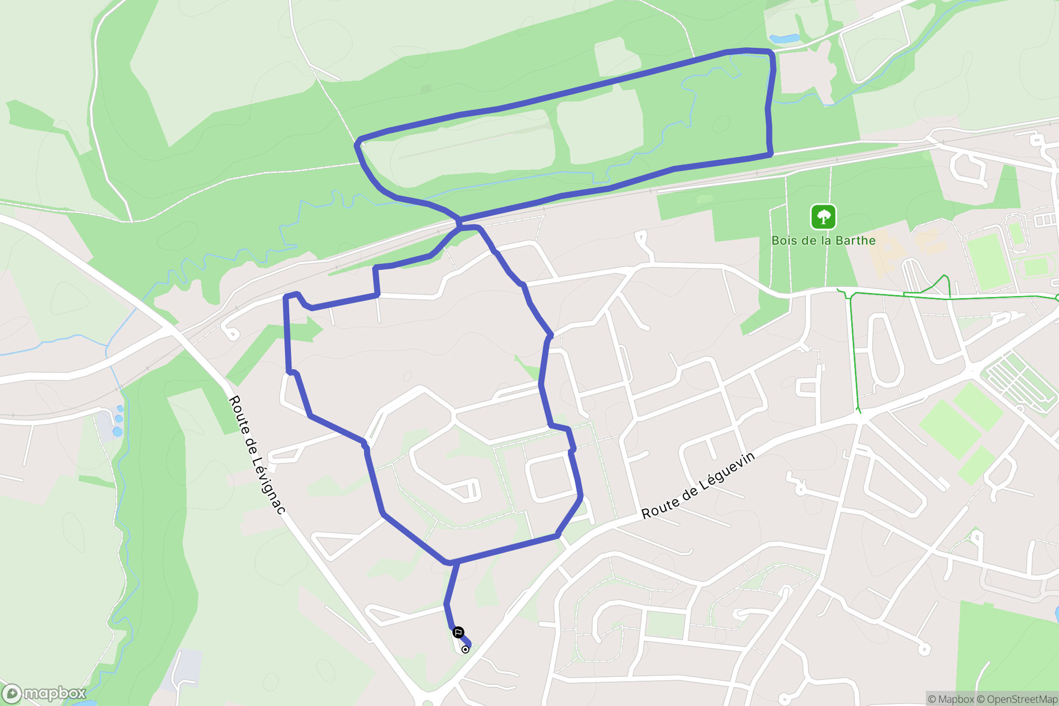 Pibrac : carte du parcours de randonnée - France