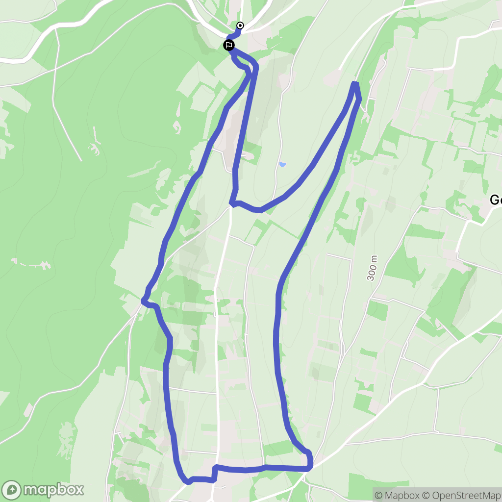 Tournus : carte du parcours de randonnée - France