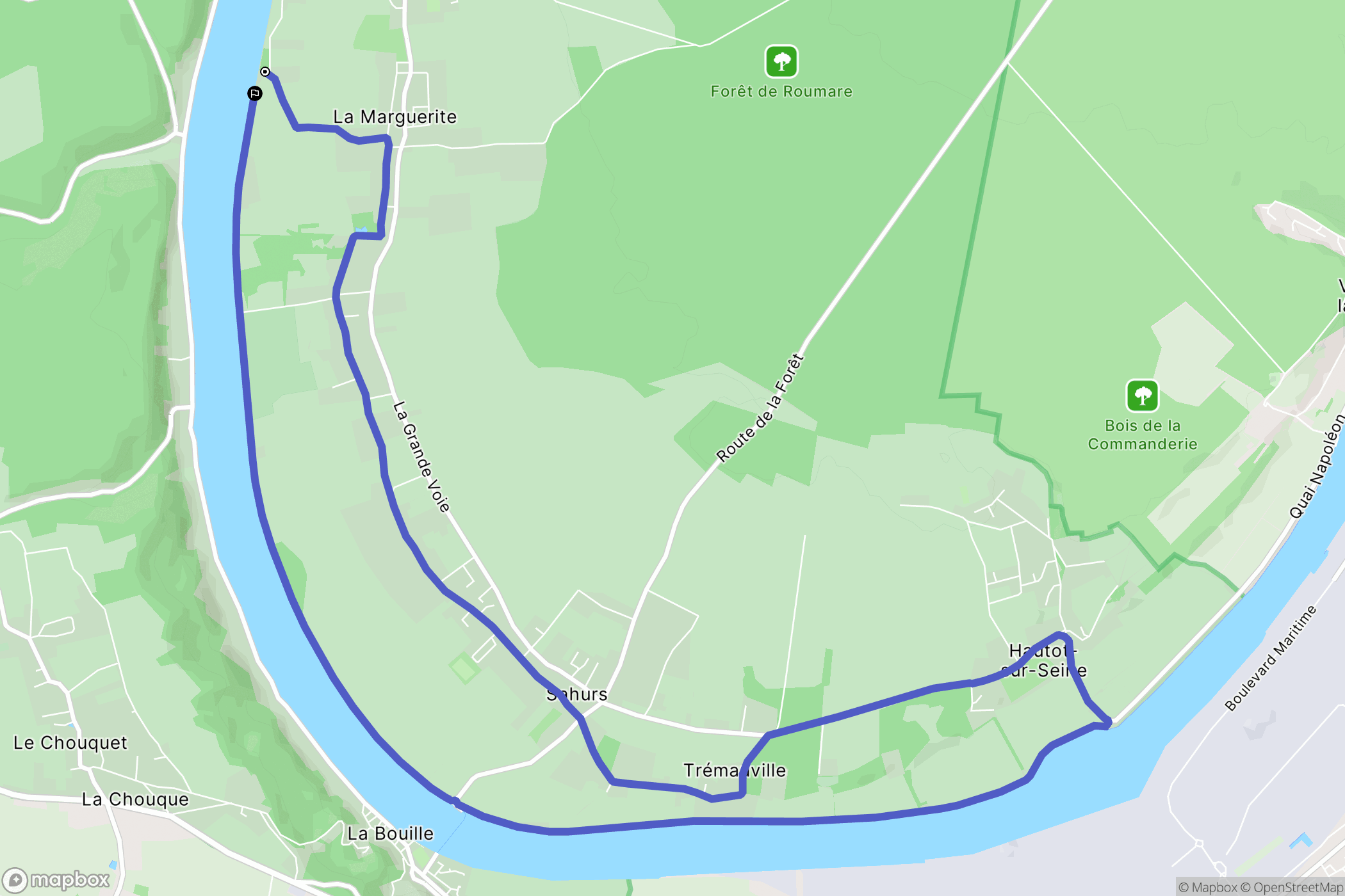 Saint-Pierre-de-Manneville : carte du parcours de randonnée - France
