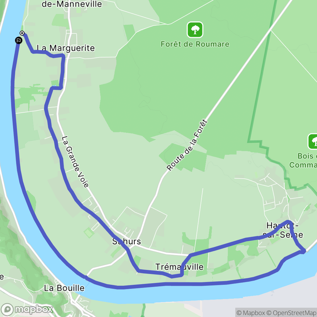 Saint-Pierre-de-Manneville : carte du parcours de randonnée - France