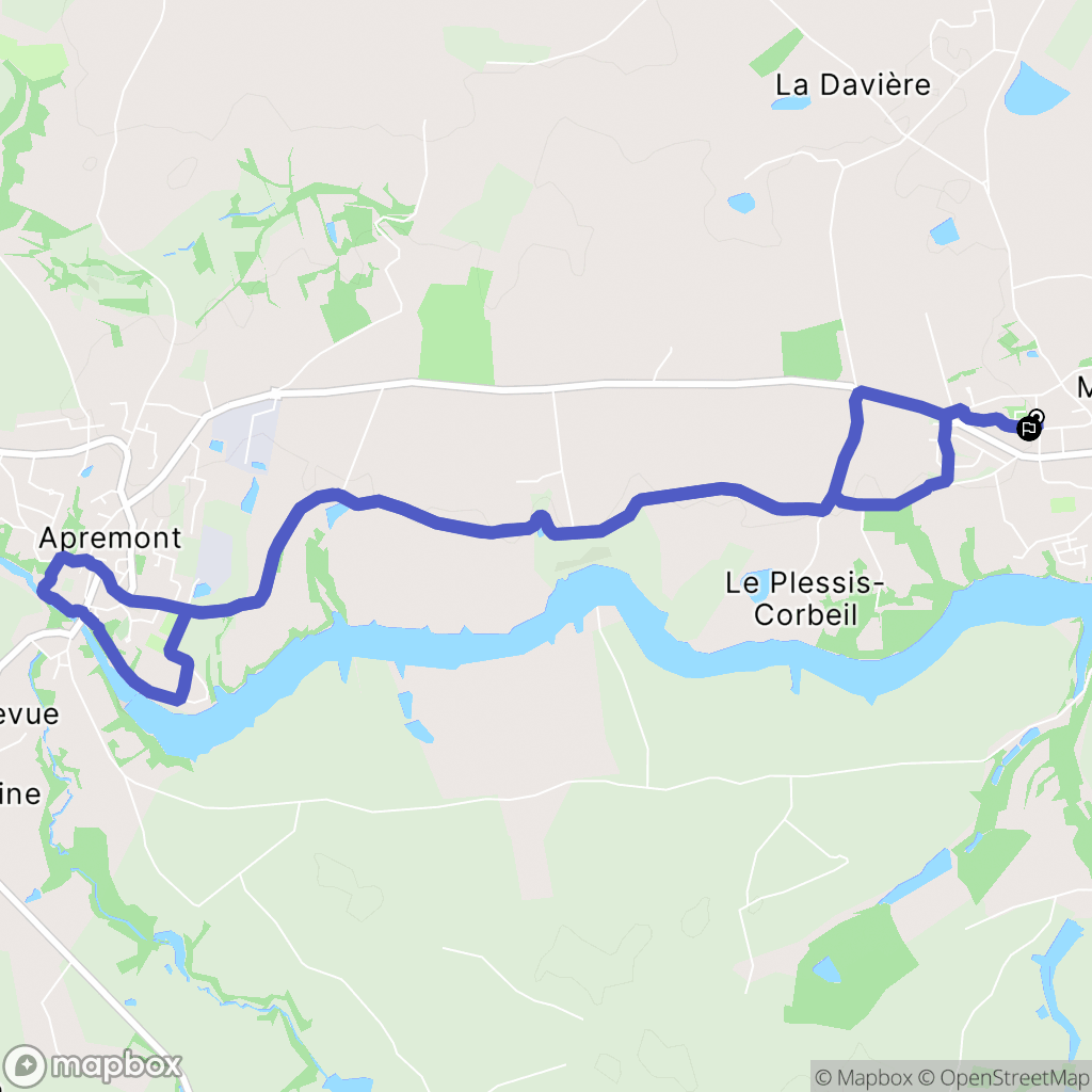 Maché : carte du parcours de randonnée - France