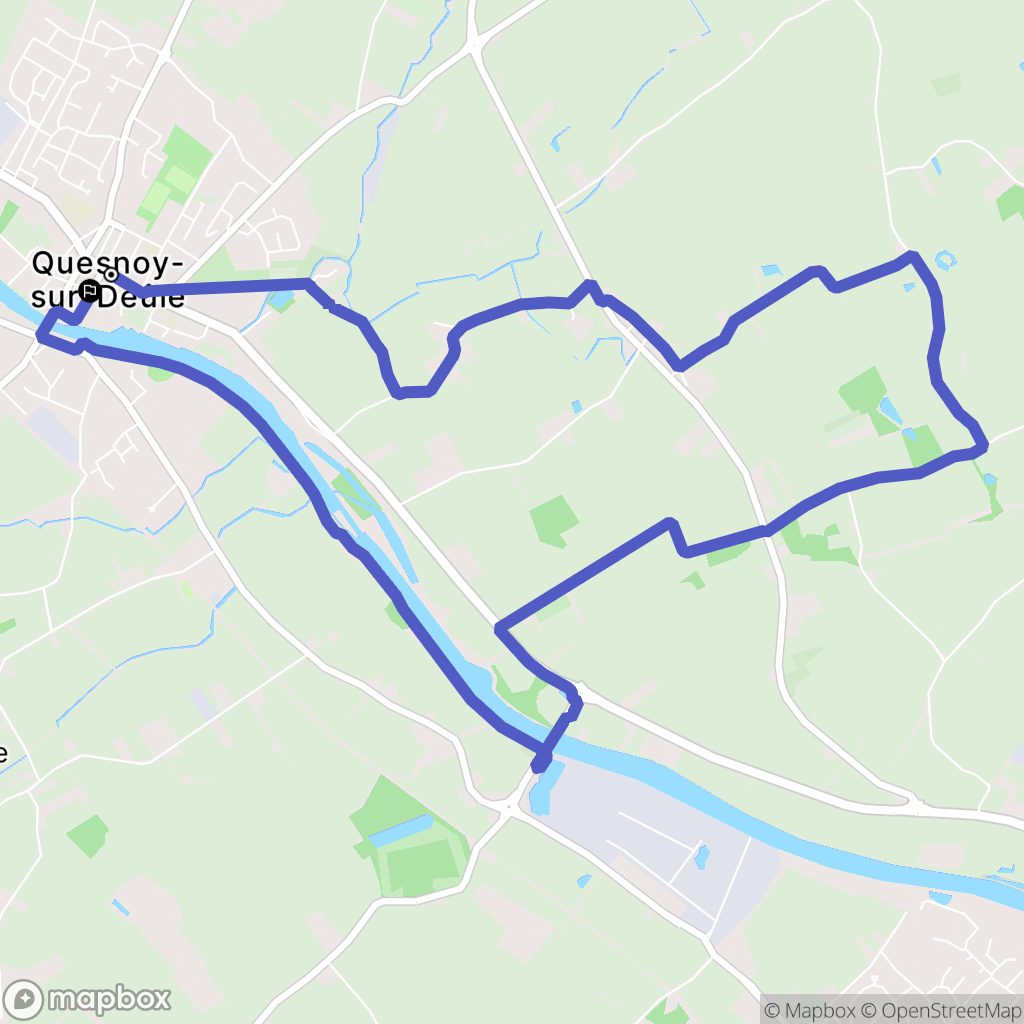 Quesnoy-sur-Deûle : carte du parcours de randonnée - France