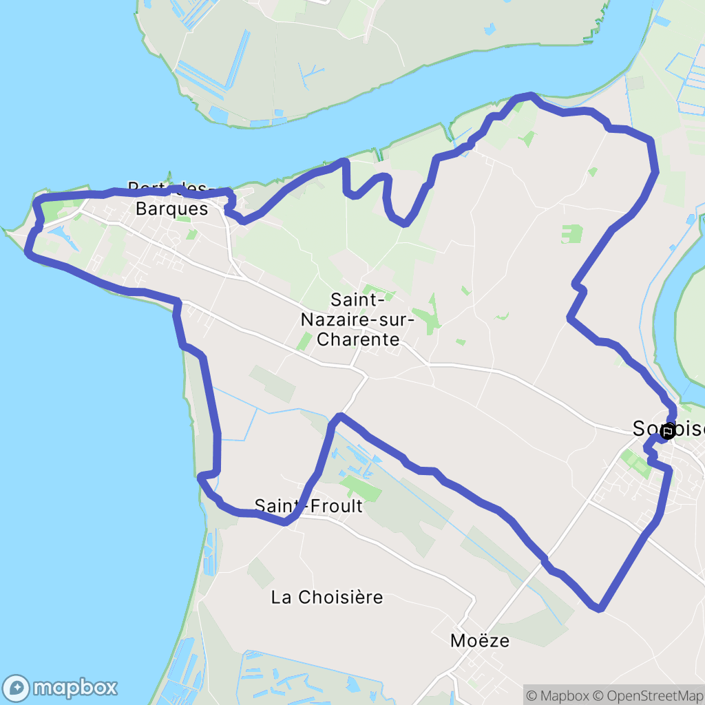 Soubise : carte du parcours de randonnée - France