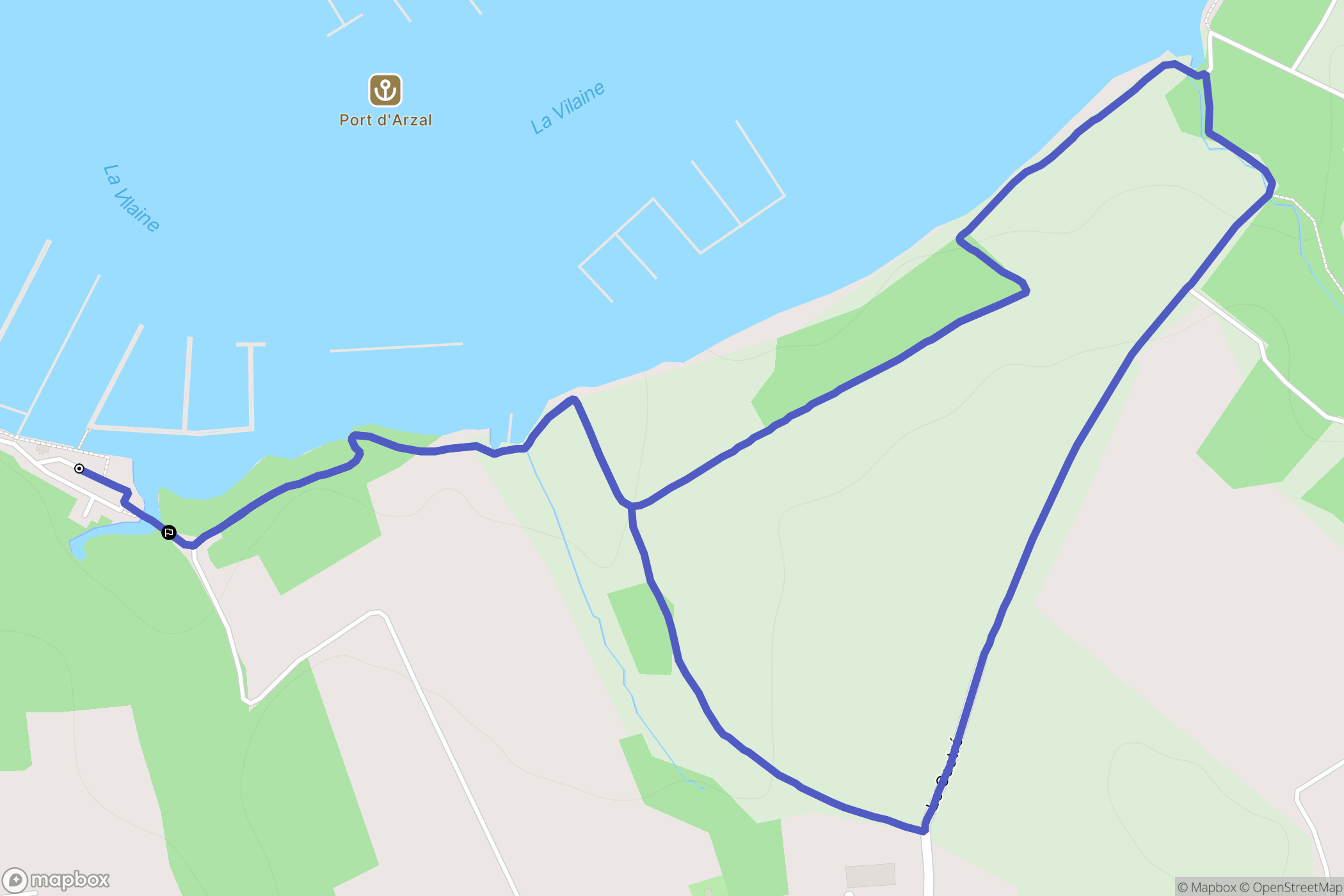 Camoël : carte du parcours de randonnée - France