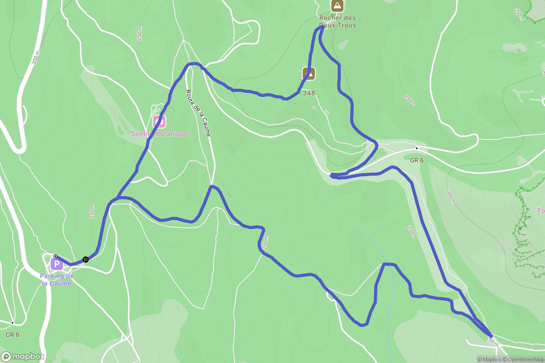 Saint-Rémy-de-Provence : carte du parcours de randonnée - France