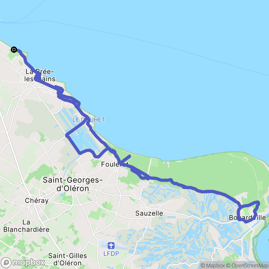 Saint-Denis-d'Oléron : carte du parcours de randonnée - France