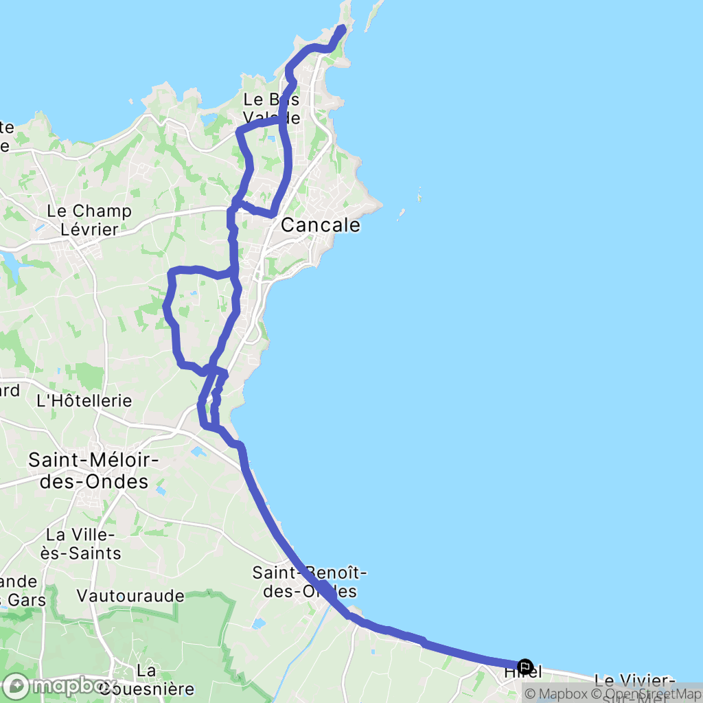 Hirel : carte du parcours de randonnée - France