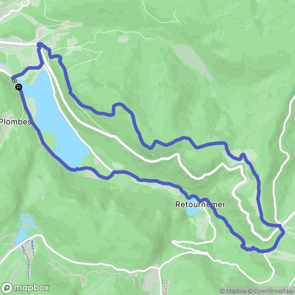 Xonrupt-Longemer : carte du parcours de randonnée - France