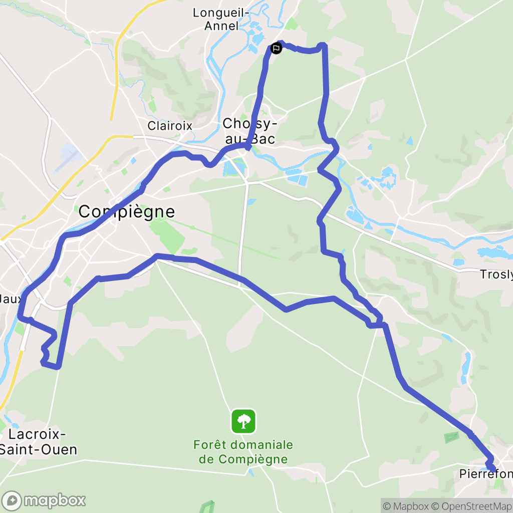 Le Plessis-Brion : carte du parcours de randonnée - France