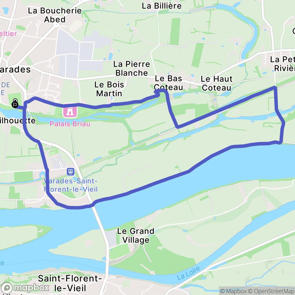 Loireauxence : carte du parcours de randonnée - France