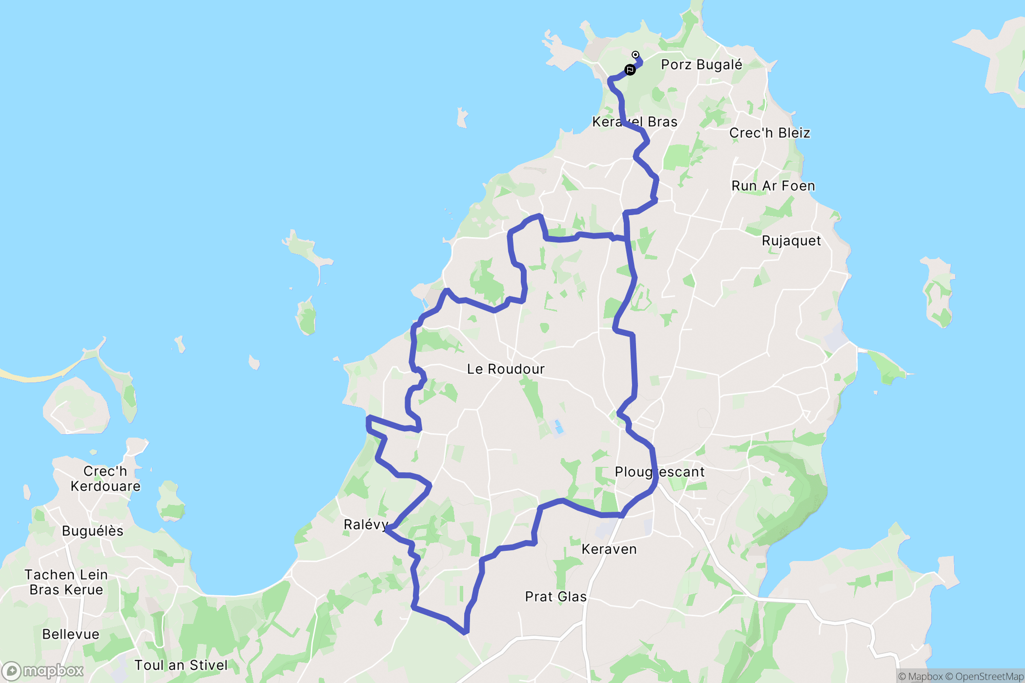 Plougrescant: routekaart voor buitenactiviteiten - France