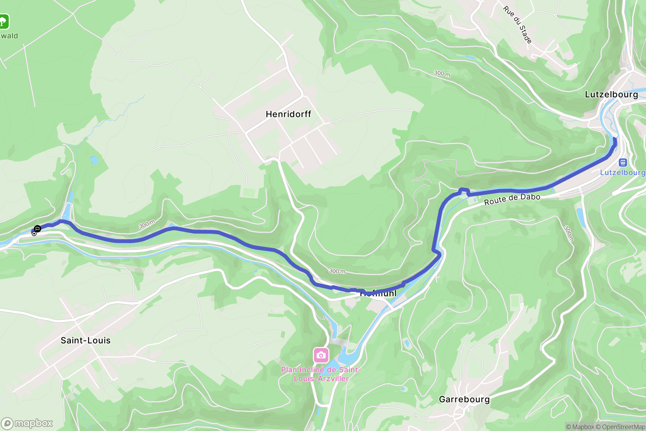 Arzviller : carte du parcours de randonnée - France