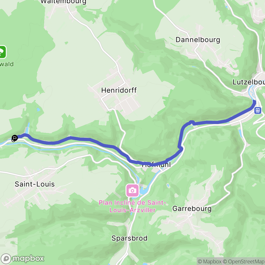 Arzviller : carte du parcours de randonnée - France