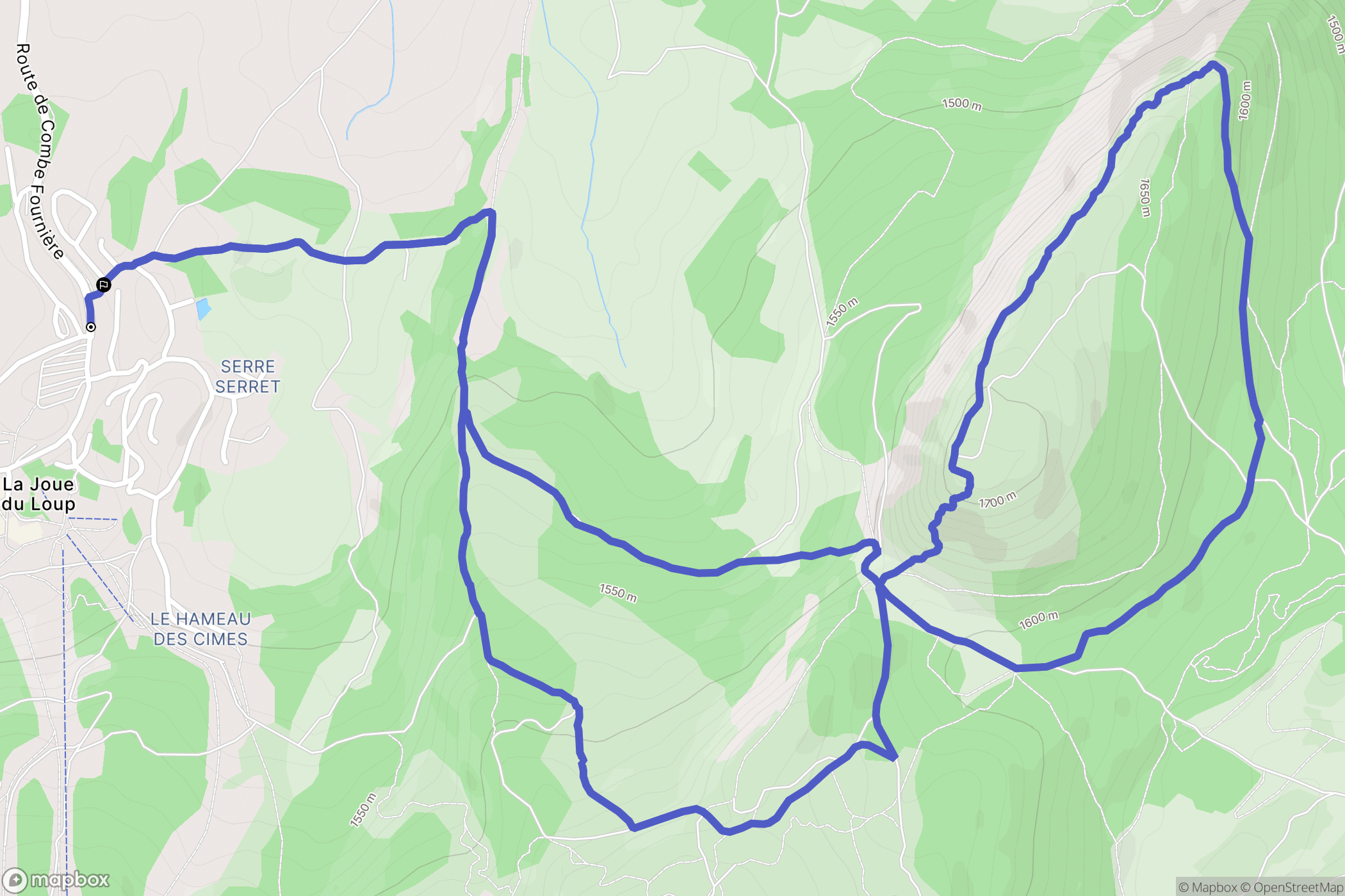 Le Dévoluy : carte du parcours de randonnée - France
