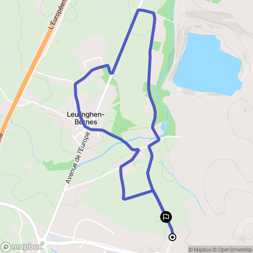 Leulinghen-Bernes : carte du parcours de randonnée - France