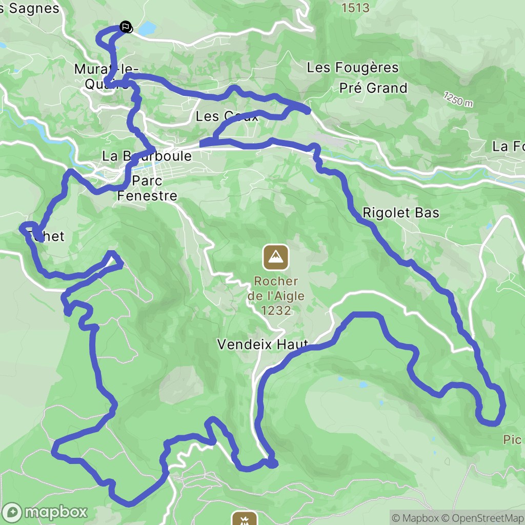 Murat-le-Quaire : carte du parcours de randonnée - France